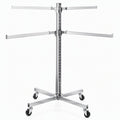 4-Way Clothing Rack on Wheels Chrome