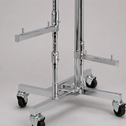 4-Way Clothing Rack on Wheels Chrome