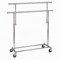 Double-Bar Clothing Rack Adjustable Chrome