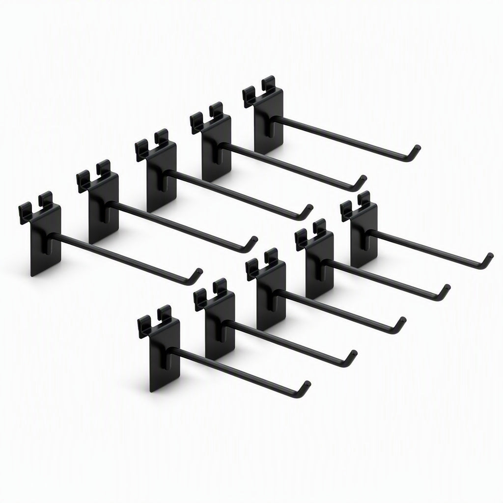 Gridwall Hooks 6-inch Black (Pack of 12)