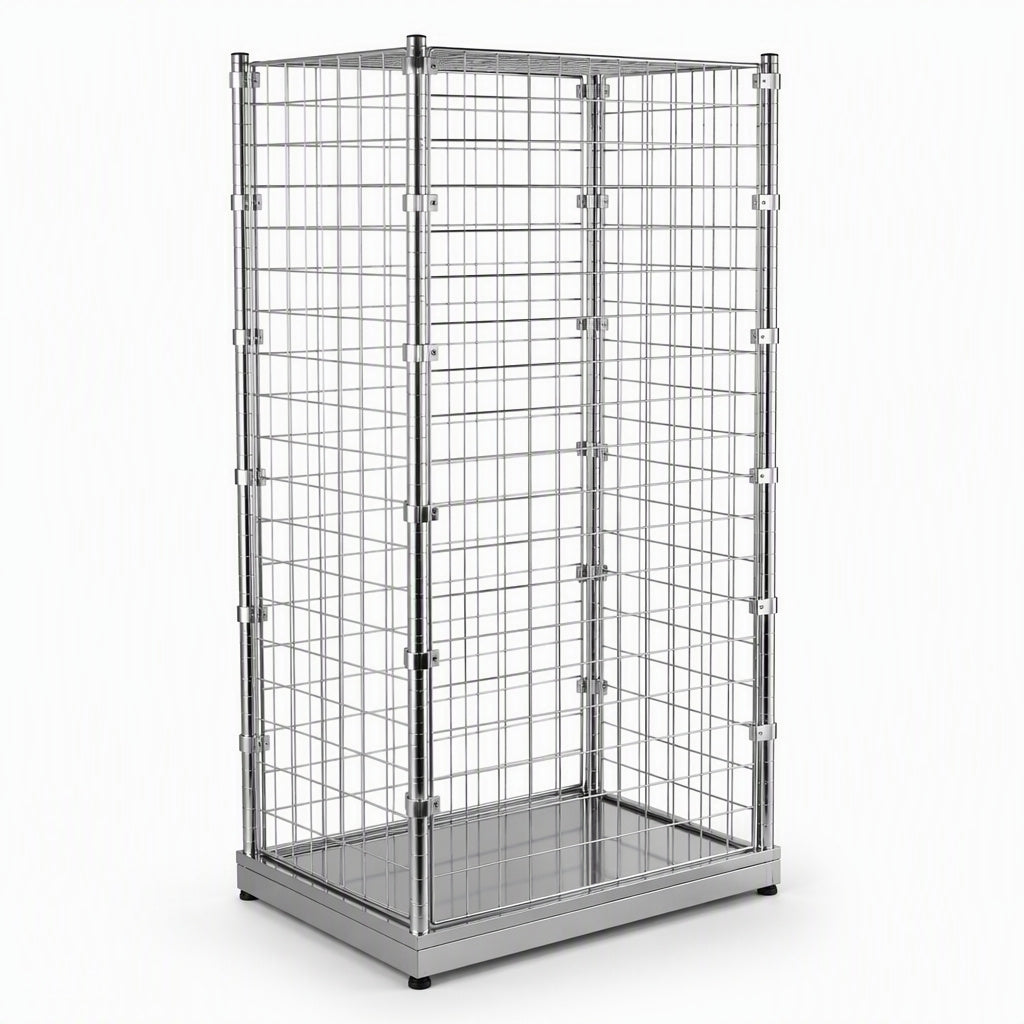 Gridwall Island Display Unit 48x24x60 inch Chrome
