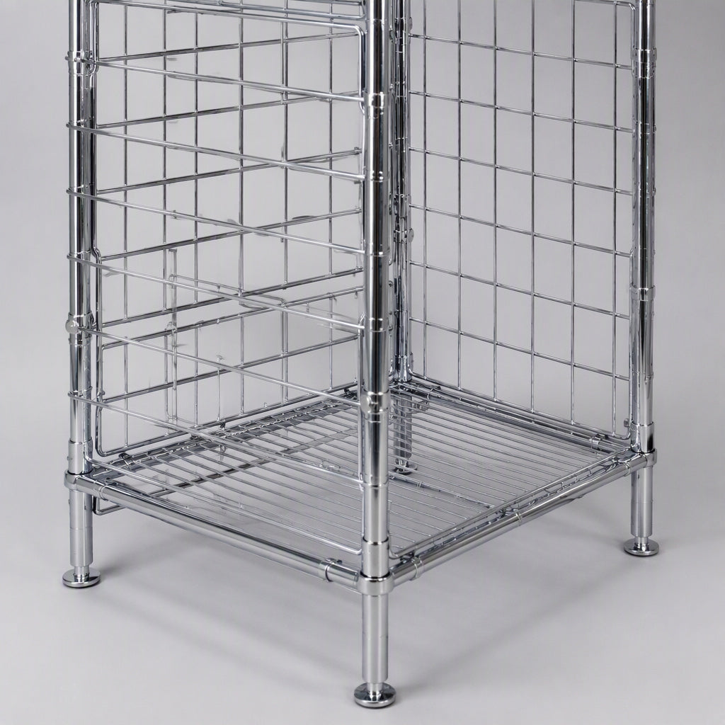 Gridwall Island Display Unit 48x24x60 inch Chrome