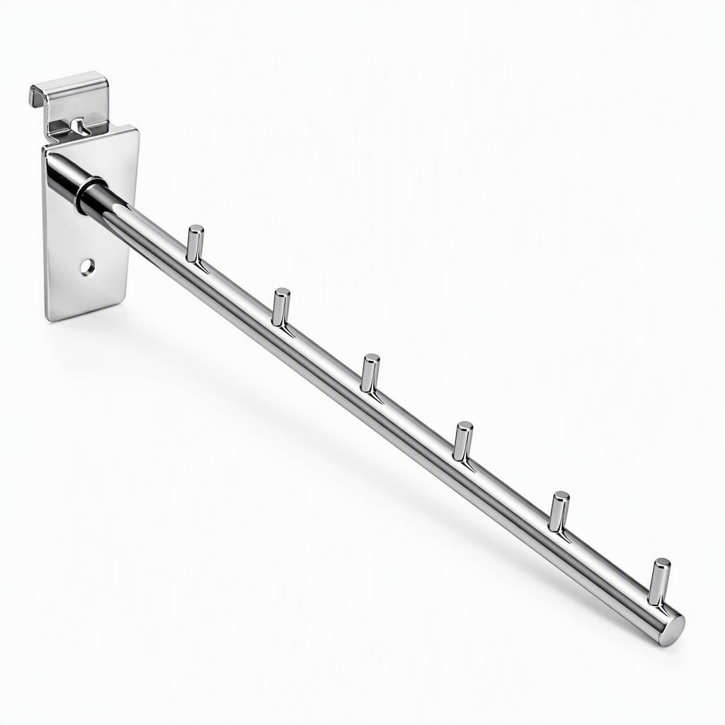 Gridwall Waterfall Hook 12-inch Chrome