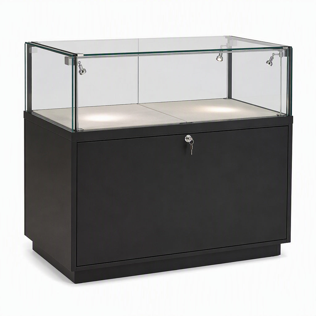 Locking Jewelry Showcase 24x18x20 inch Black