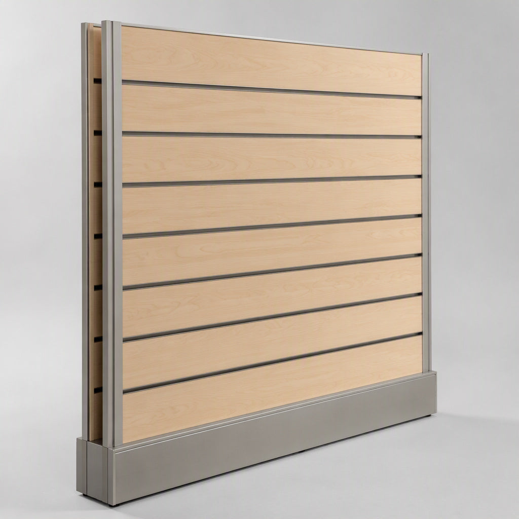 Slatwall Gondola Merchandiser 36x18x54 inch Maple