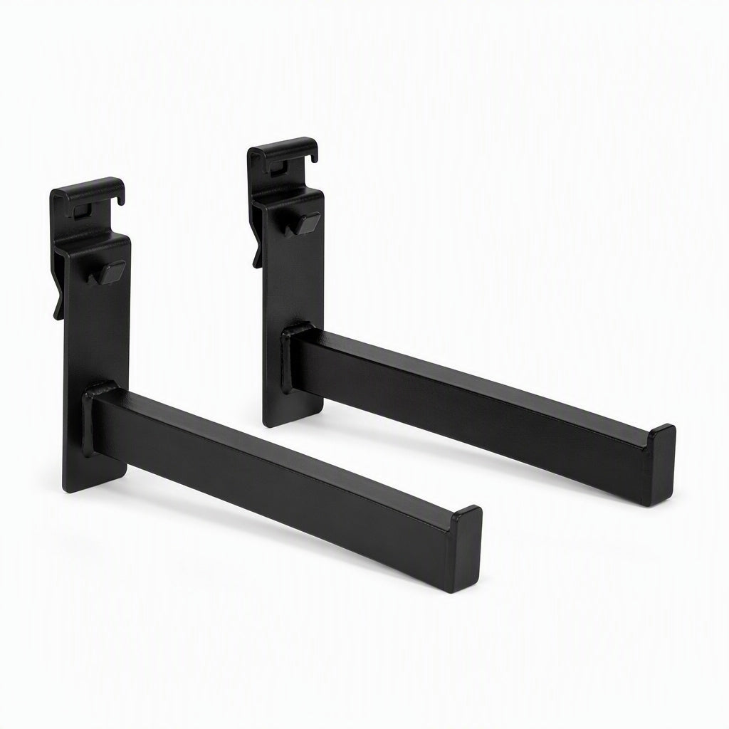Slatwall Shelf Bracket 10-inch Black (Pair)