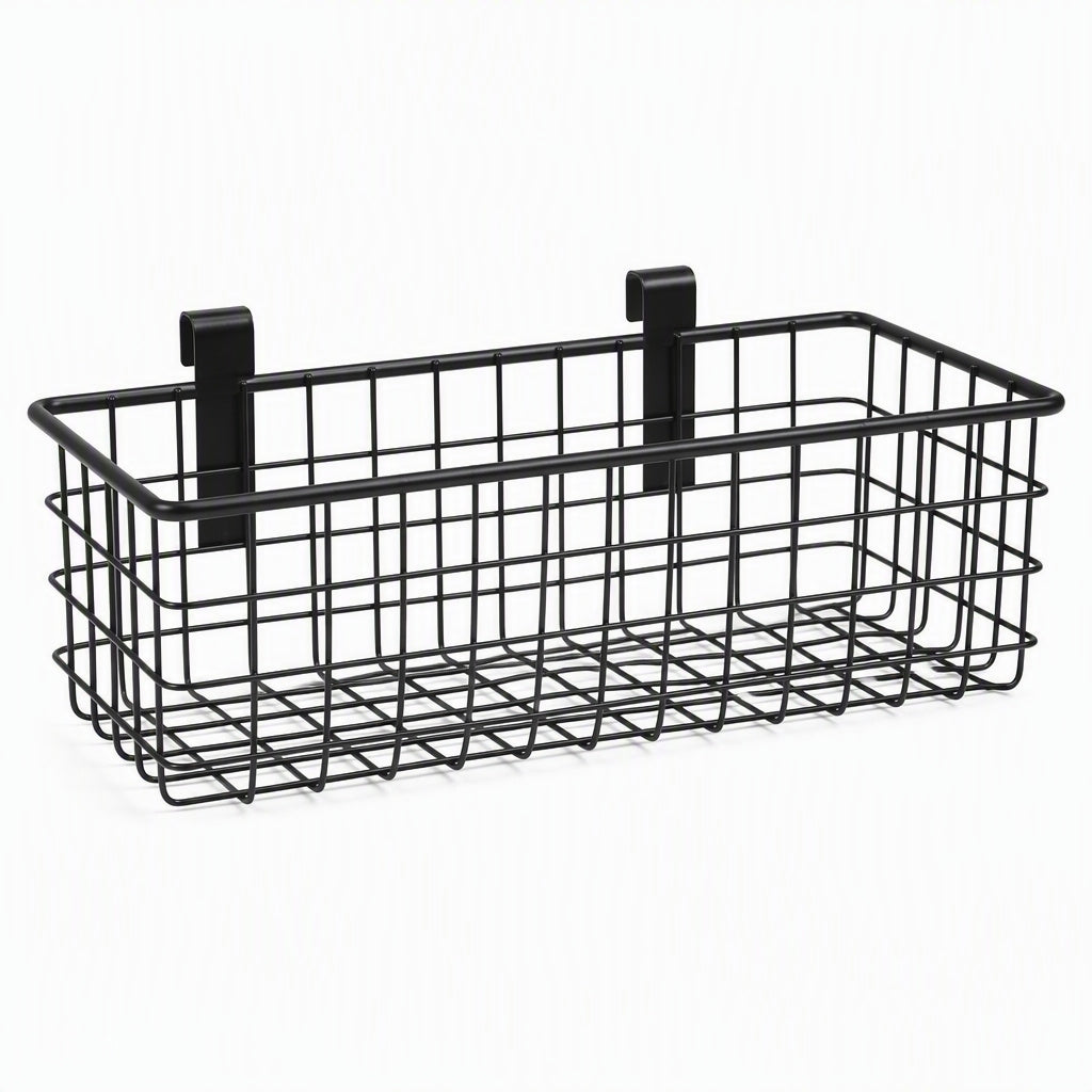Wire Basket for Gridwall 12x6x6 inch Black