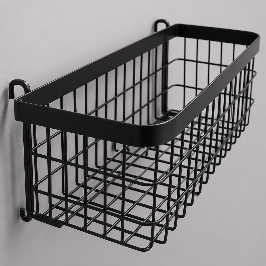 Wire Basket for Gridwall 12x6x6 inch Black