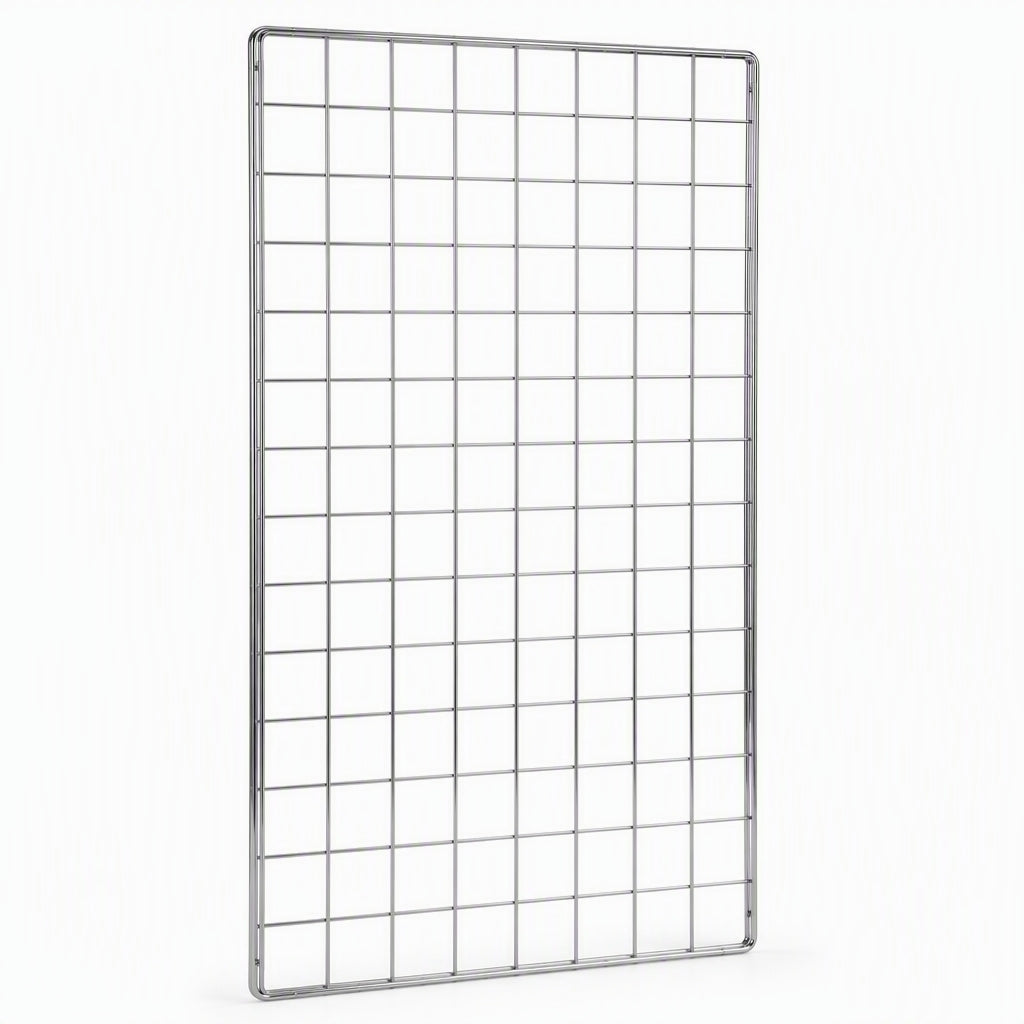 Wire Grid Wall Panel 2x4 ft Chrome